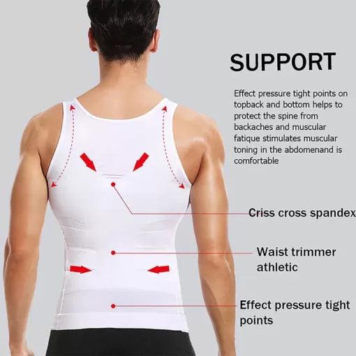 Men's Slimming Body Shaper Cooling T-Shirt - Fitone